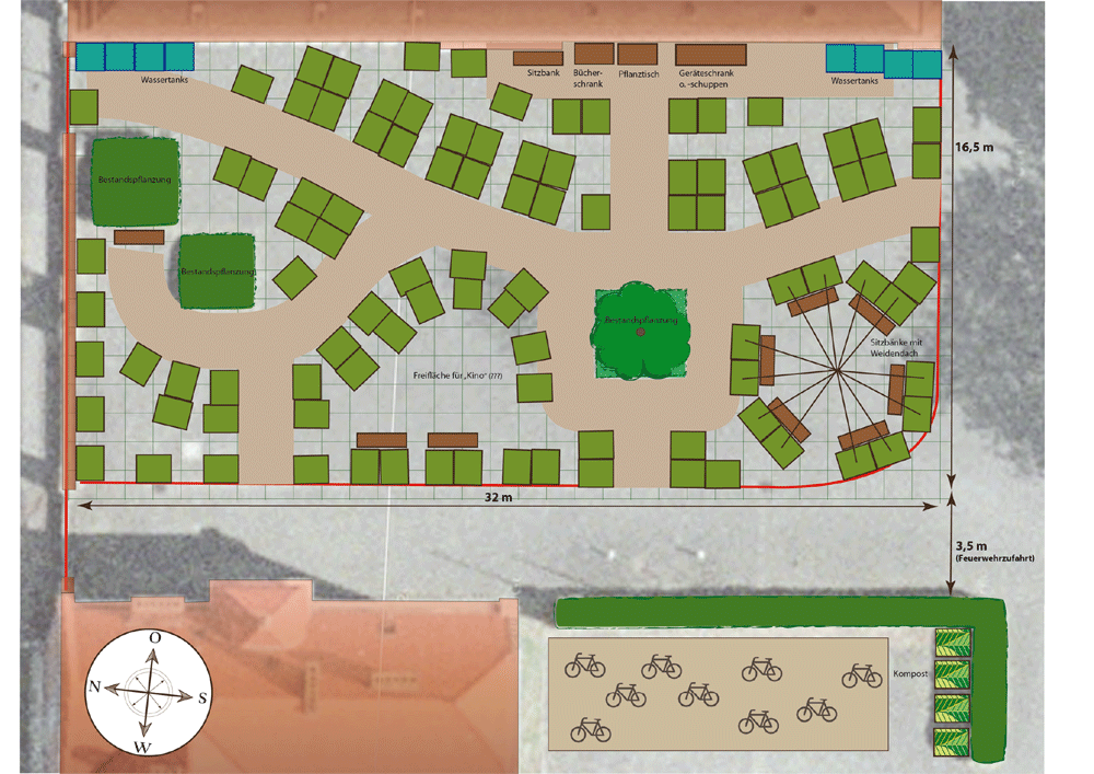 Der Ermekeilgarten in der Bonner Ermekeilkaserne e